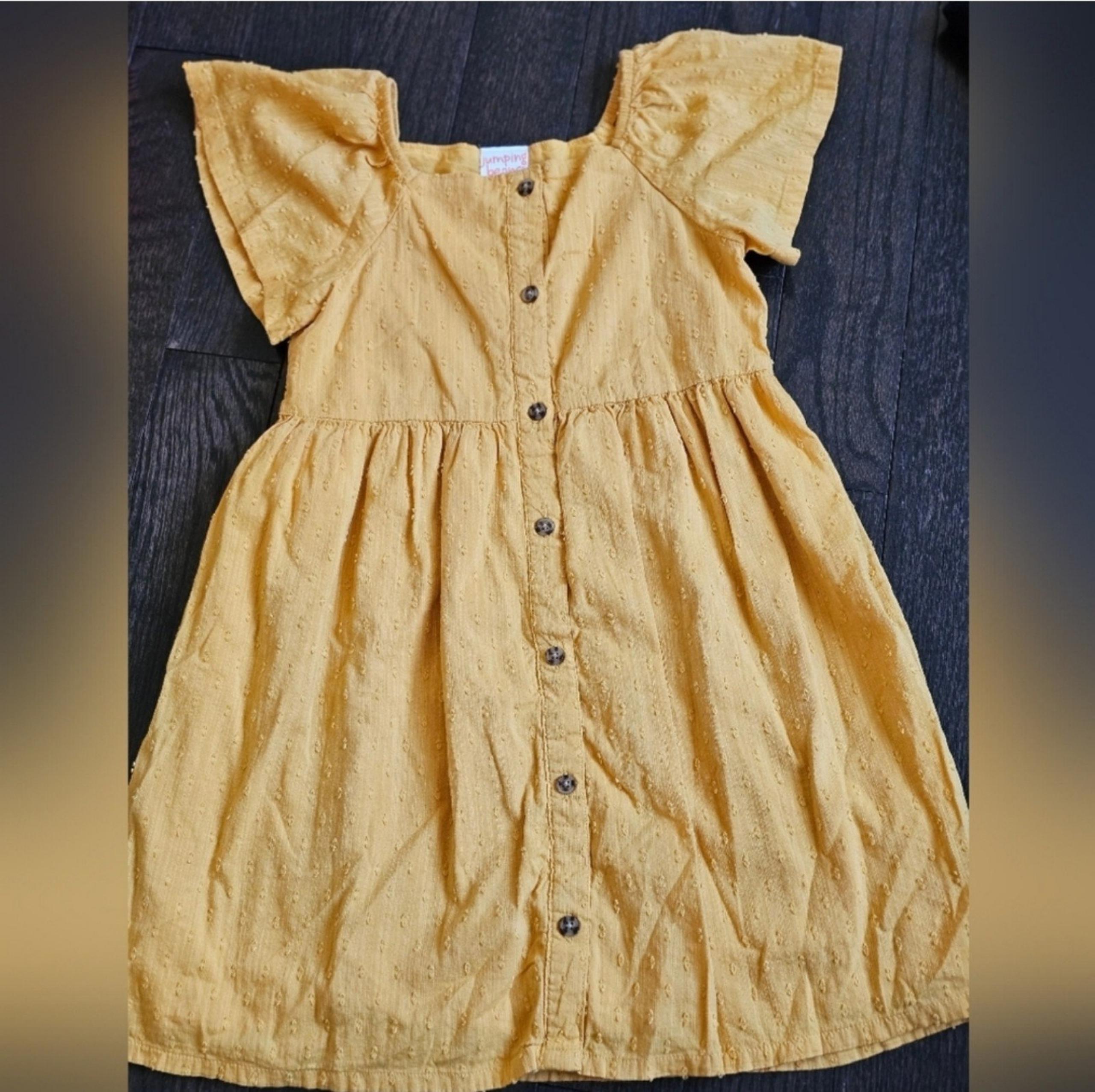 Yellow Kids  summer church Dress size 7