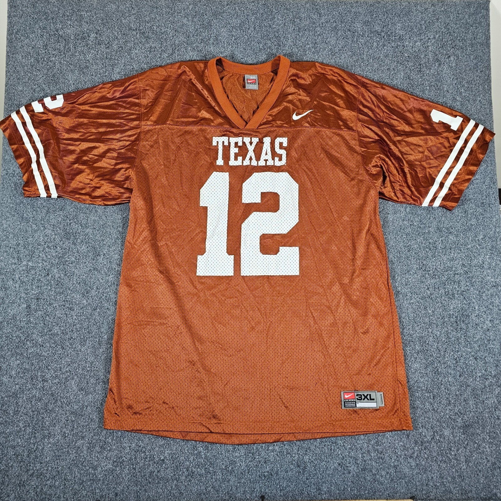 Y2K Nike Red Team Tag Texas Longhorns Colt Mccoy #12 Jersey Men's Size 3XL