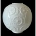 GONE WITH THE WIND 10 Wagon Wheel/Wheat Hurricane Lamp Milk Glass Shade Globe