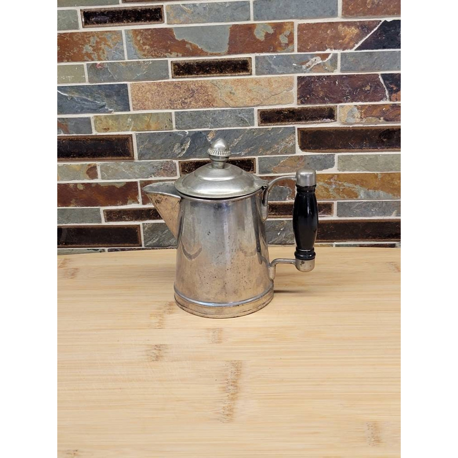Vintage Small Chocolate Pot, Individual Coffee Colonial Kitchen Decor