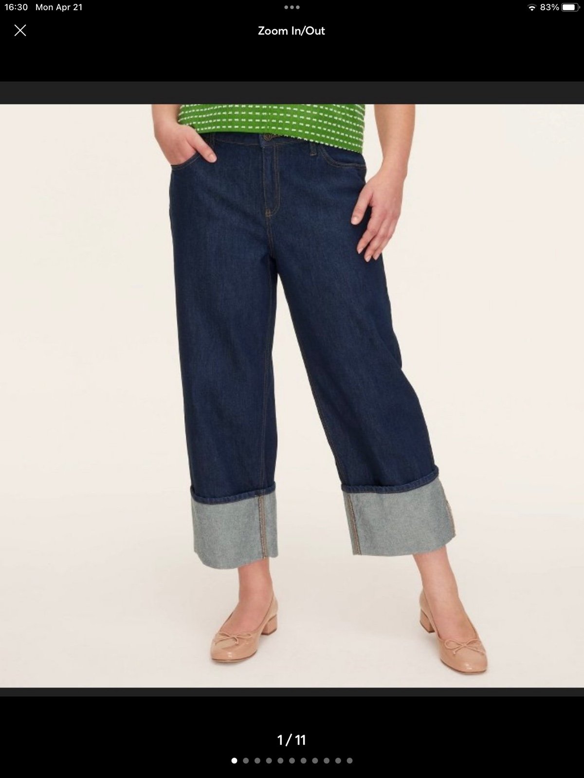 ❤️❤️kate spade Target High-Rise Straight Leg Wide Cuff Jeans size 16