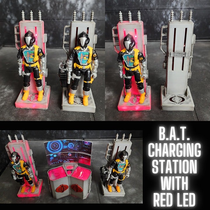 1 VINTAGE JOE B.A.T. CHARGING STATION, 3.75, 3 3/4 Scale, Custom Design ARAH