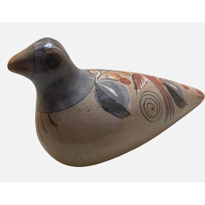 VTG Tonala Mexican Bird Figurine Pottery Dove Folk Art Handmade, painted and mar