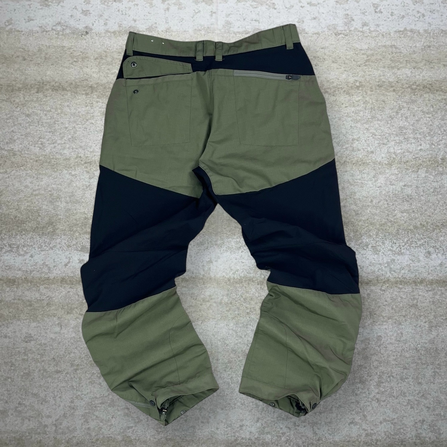 Vintage Tru Spec Tactical Pants Double Knees Green Black Baggy Wide Leg 90s