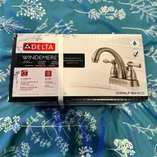 NEW Delta Windemere Brushed Nickel 4-in centerset 2-Handle WaterSense Bathroom S