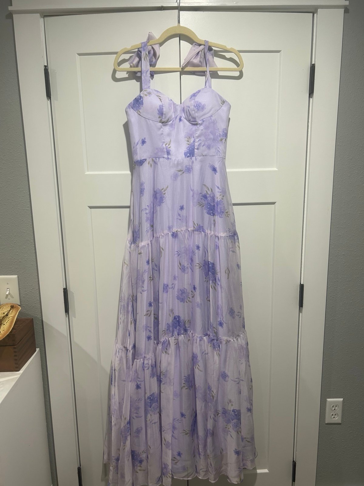 NORDSTROM purple floral gown