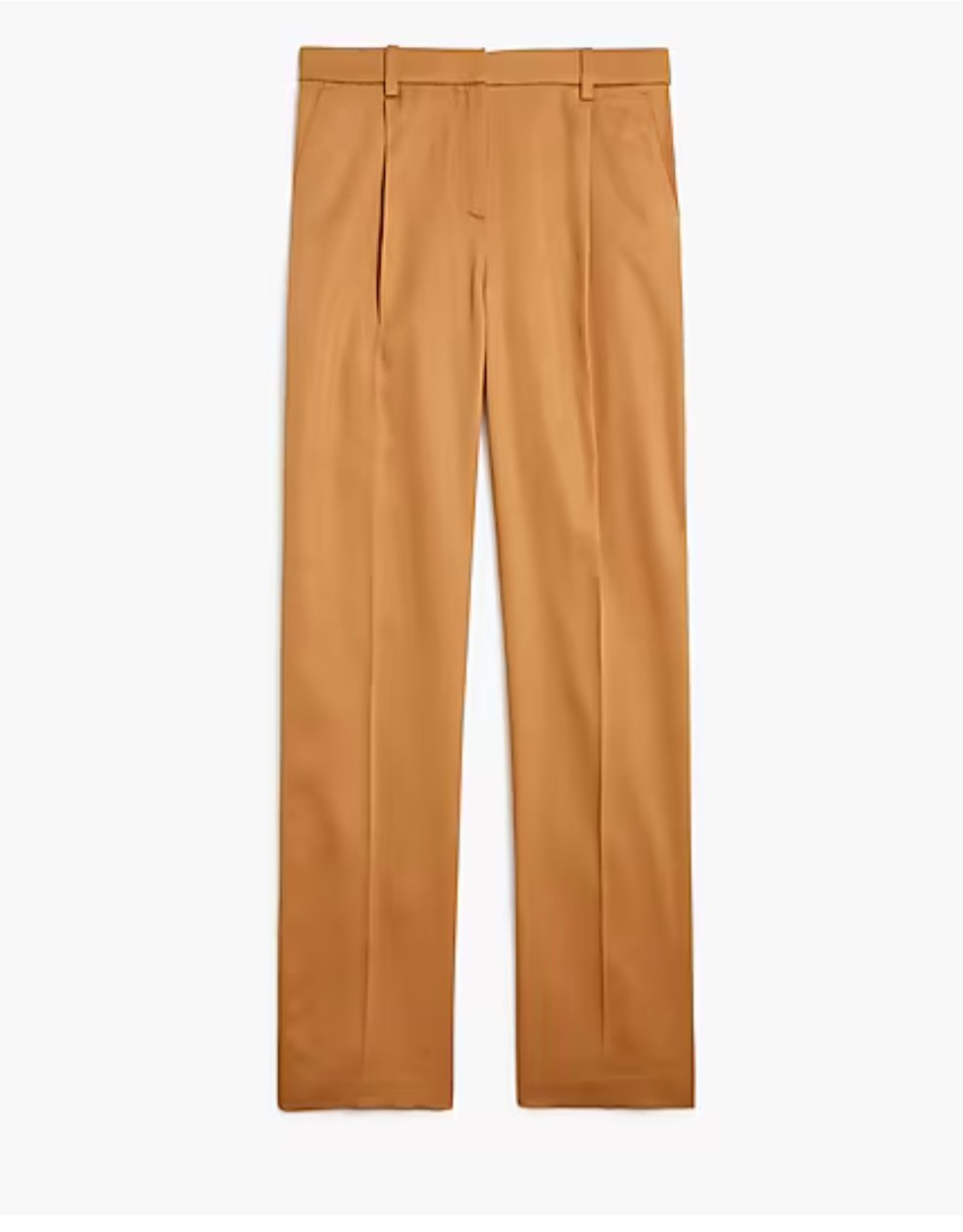 NWT Wide Leg Pleated Twill Trouser Pants in Warm Brandy Size 0