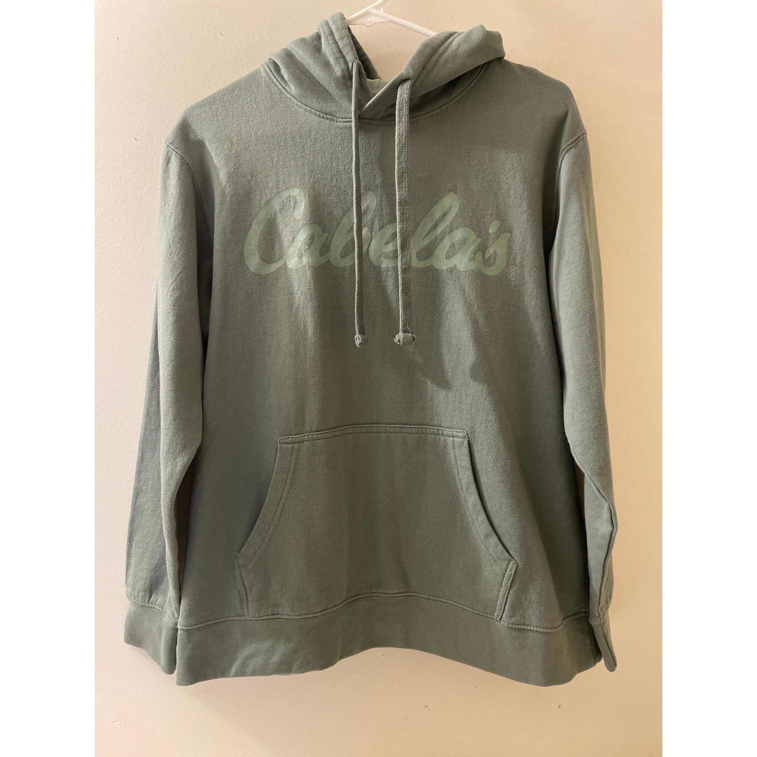 Cabela's Hoodie Women's Size Large Green Pullover Workout Sweatshirt