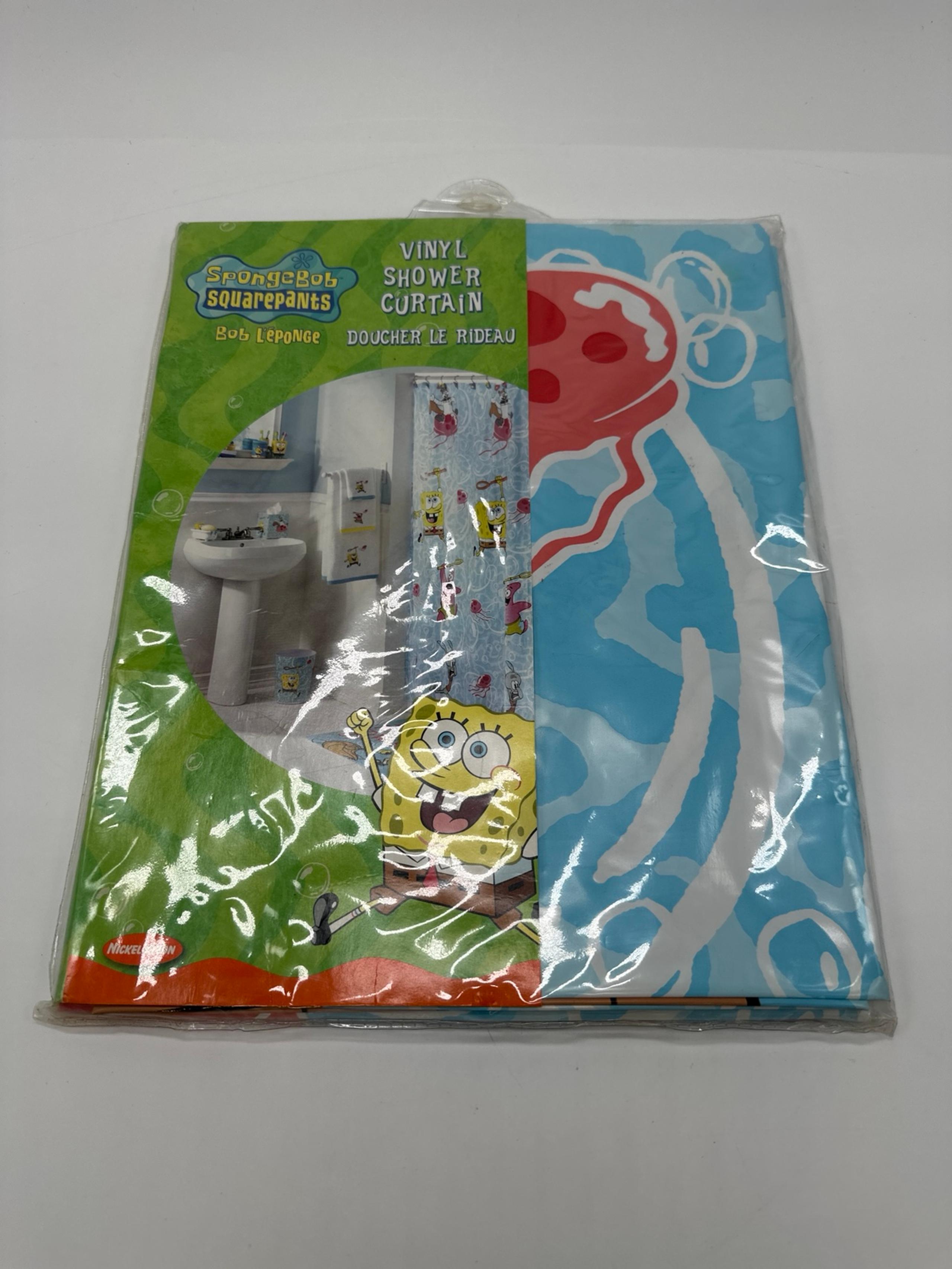 SpongeBob SquarePants Jelly Fishing Vinyl Shower Curtain