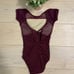 New Custom-made Burgundy Floral Ballet Leotard