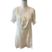 7 for All Mankind Eyelet Babydoll Puff Sleeve Dress White L