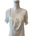 7 for All Mankind Eyelet Babydoll Puff Sleeve Dress White L