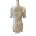 7 for All Mankind Eyelet Babydoll Puff Sleeve Dress White L