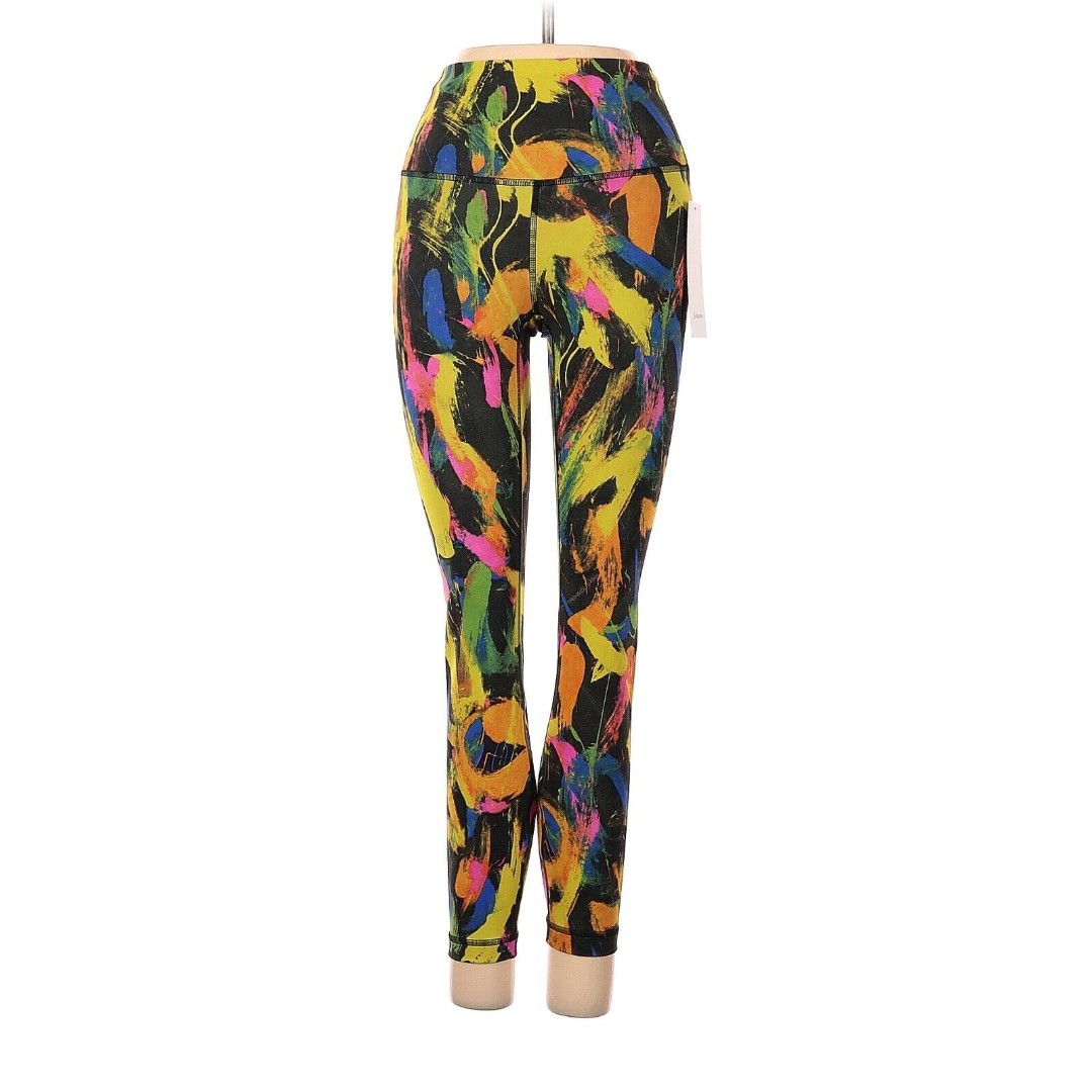 LULULEMON ATHLETICA Undertone Black Multi Wunder Train HR Tight 25 Leggings-US4