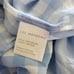 Lee Mathews Blue & White Gingham Print Kitty Silk Blouse Size 5 Classic Designer