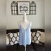 Lee Mathews Blue & White Gingham Print Kitty Silk Blouse Size 5 Classic Designer