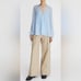 Lee Mathews Blue & White Gingham Print Kitty Silk Blouse Size 5 Classic Designer