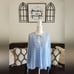 Lee Mathews Blue & White Gingham Print Kitty Silk Blouse Size 5 Classic Designer