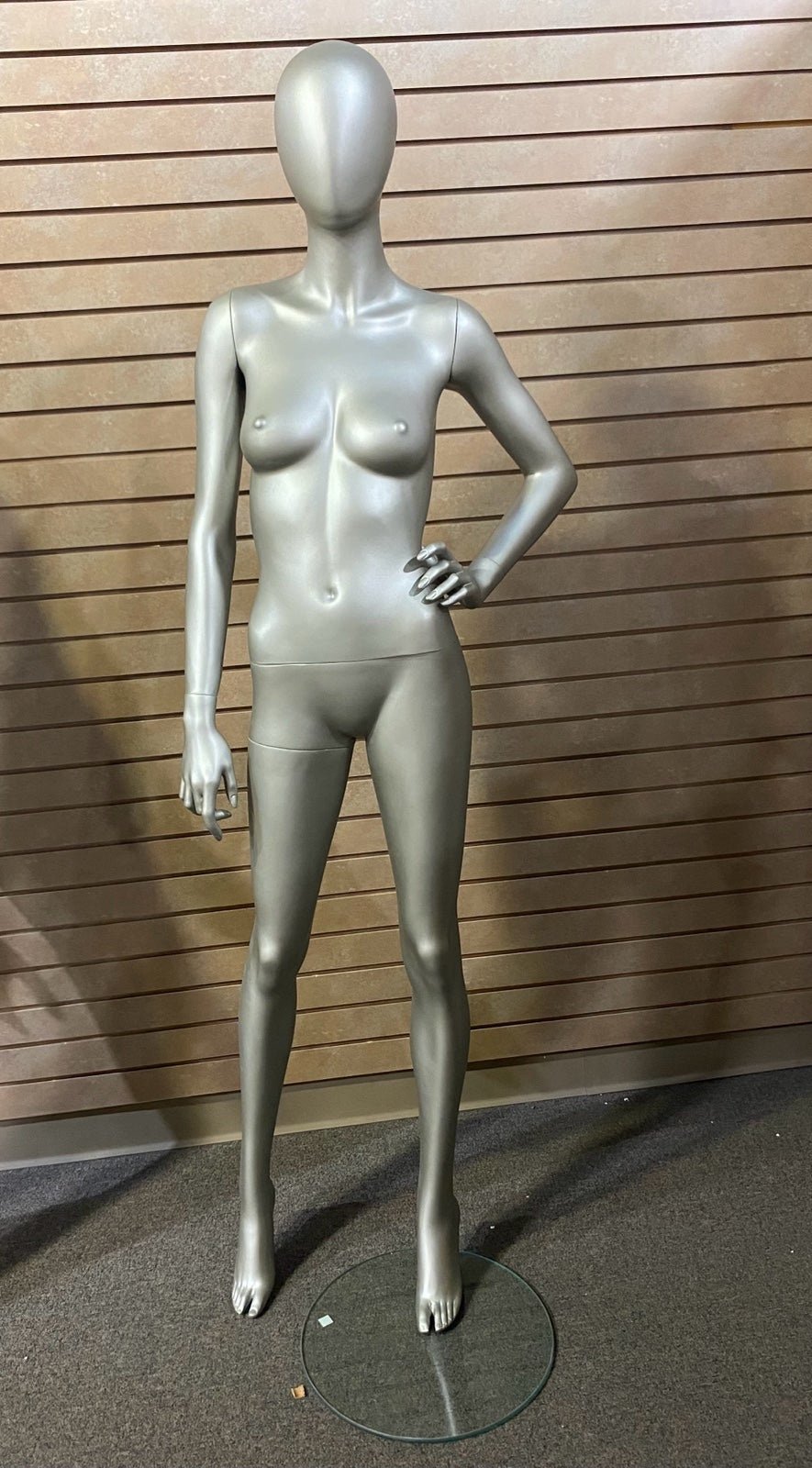 Matte Silver Female Mannequin