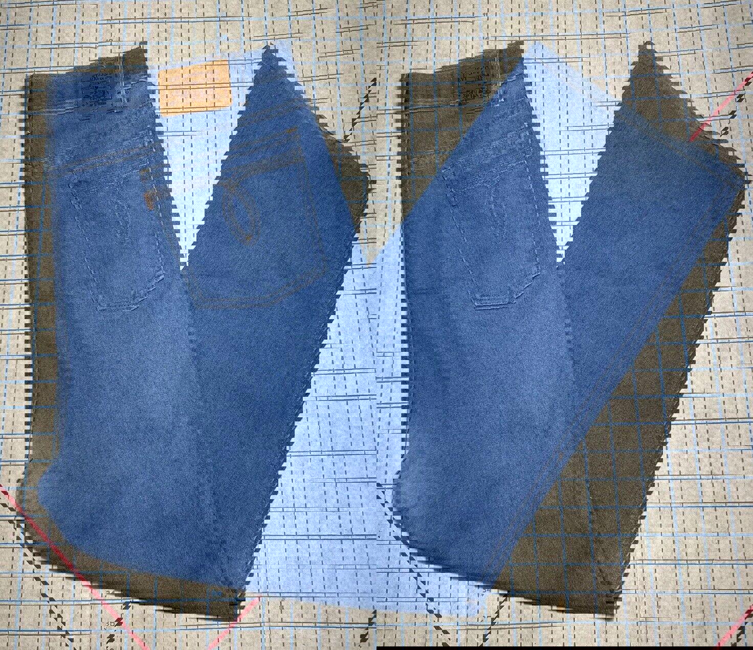Levis 977 Poly Cotton 50/50 Jeans Mens 40x34 Brown Tab Fits 38x29 Vtg Y2K