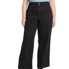Universal Thread High Rise Wide Leg Pants Size 18 Cotton Denim Black 40x32 Jean