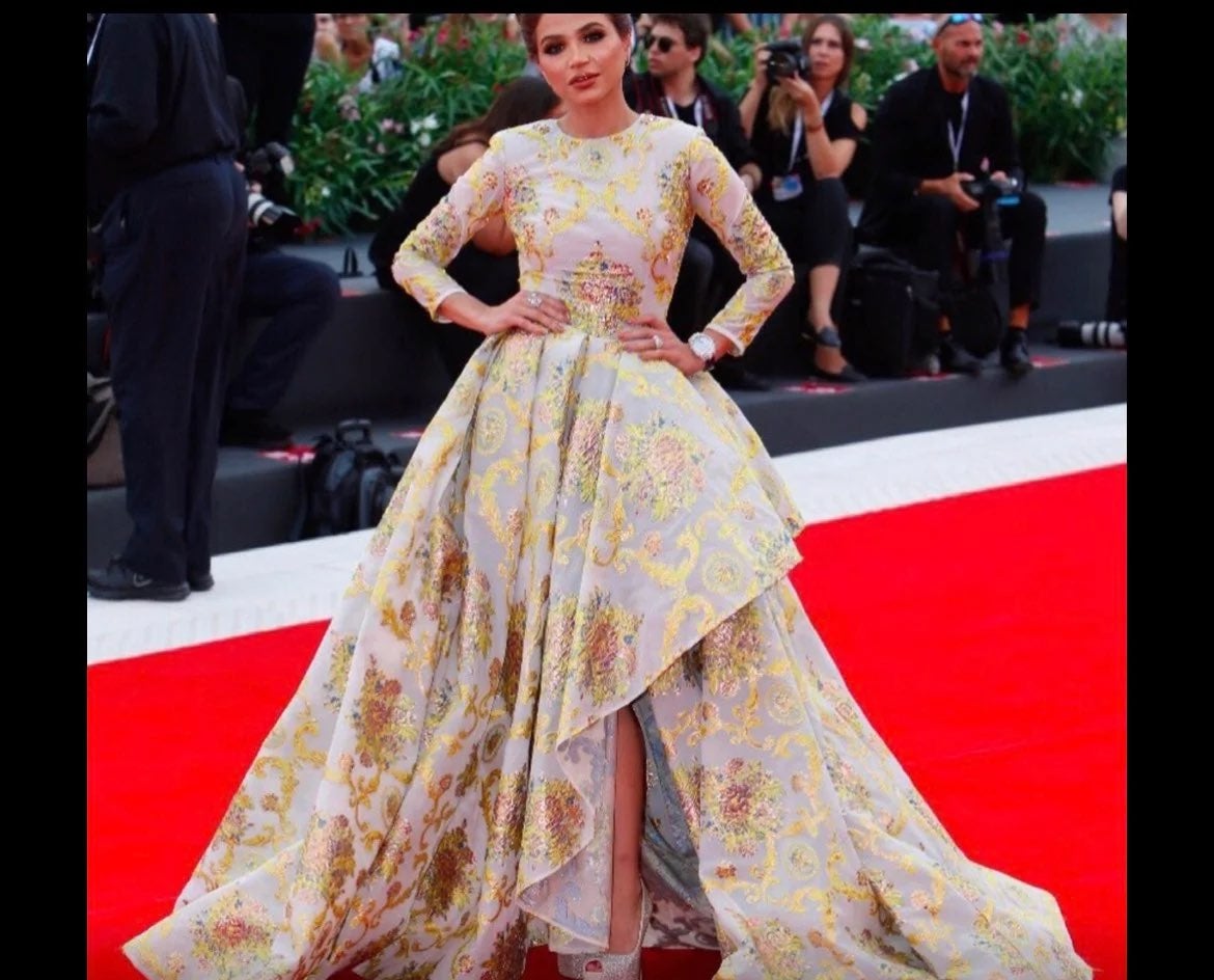 Rare One of a Kind Red Carpet Handmade Designer Dress