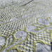 Vintage Chenille Pastel Yellow & White, Textured Fringe Bed Spread, Boho Blanket