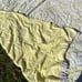Vintage Chenille Pastel Yellow & White, Textured Fringe Bed Spread, Boho Blanket