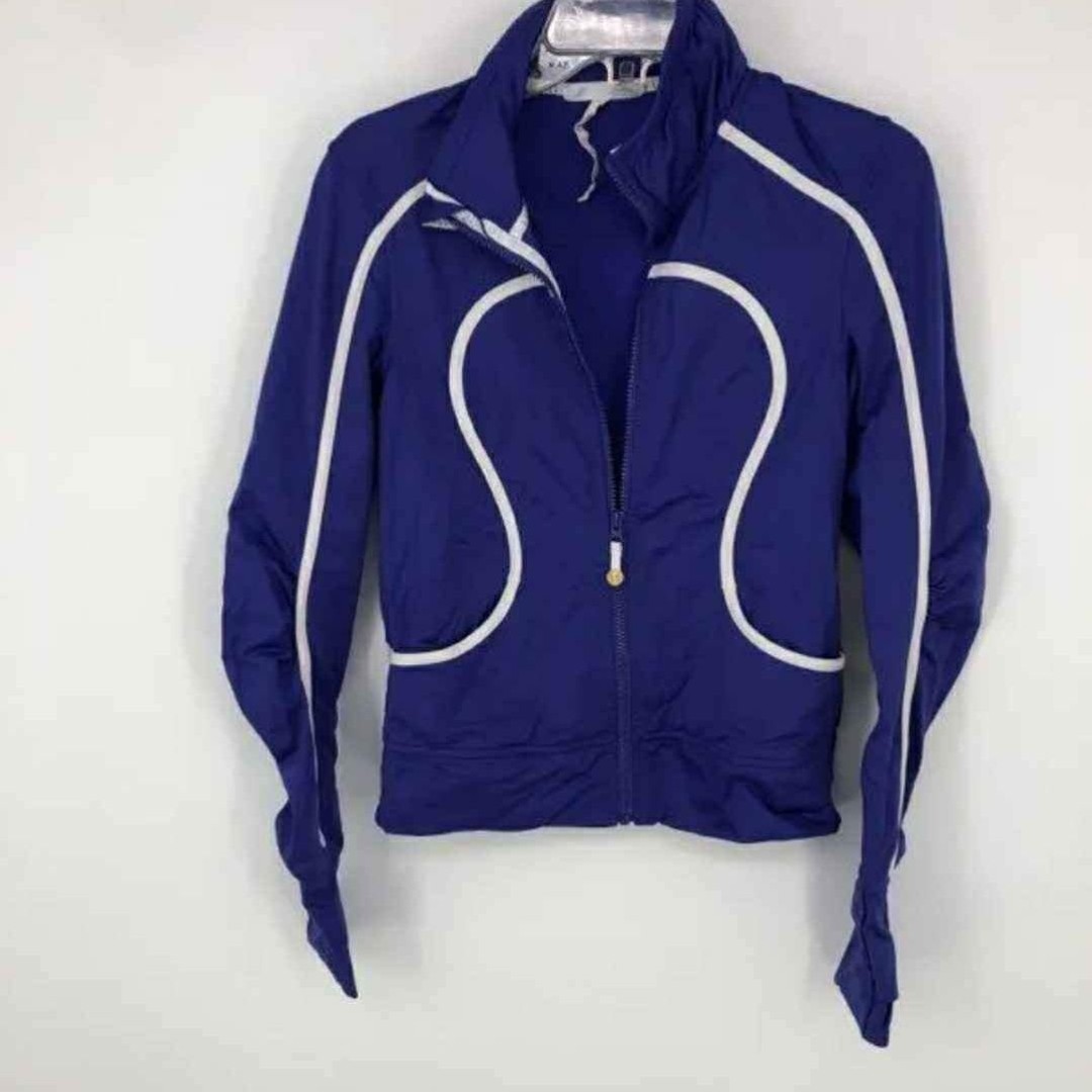 Lululemon Blue/White Athletic Jacket coat - Size Womens 6