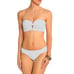 Jets by Jessika Allen Knotted Bandeau Swim Bikini Set White Sz 6 New