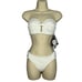 Jets by Jessika Allen Knotted Bandeau Swim Bikini Set White Sz 6 New