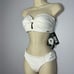 Jets by Jessika Allen Knotted Bandeau Swim Bikini Set White Sz 6 New