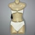 Jets by Jessika Allen Knotted Bandeau Swim Bikini Set White Sz 6 New