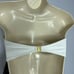Jets by Jessika Allen Knotted Bandeau Swim Bikini Set White Sz 6 New