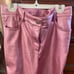 NWT Rachel Zoe Pink Metallic Faux Leather Pants Sz 6 Inseam 28”