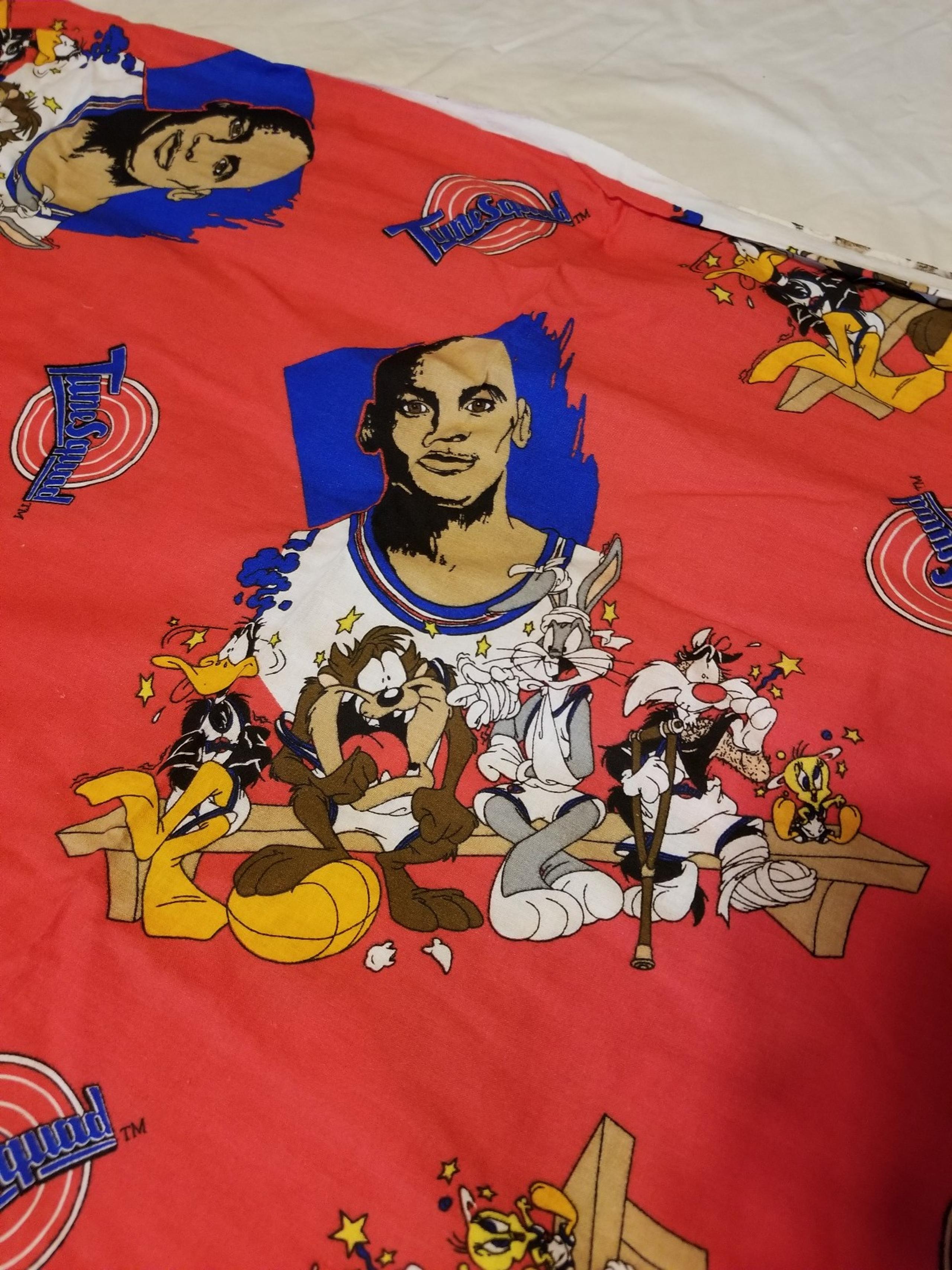 1996 WB Tune Squad Michael Jordan/Looney Tunes Cotton Blend Fabric 40"× 2 yds 3"
