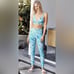 Calme by Johnny Was Aqua Keys Paddle Pant - NWT