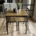 NEW Set of 3 Dining Table Set, Breakfast Nook with 2 Chairs, BROWN