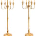 Gold Candelabra for Wedding Event Decor, 50'' Tall Candelabra Floor Candle Holde