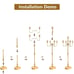 Gold Candelabra for Wedding Event Decor, 50'' Tall Candelabra Floor Candle Holde