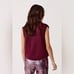 Lanhtropy L/XL Preppy Lurex Knitted Vest in Rosso NEW