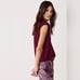Lanhtropy L/XL Preppy Lurex Knitted Vest in Rosso NEW