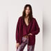 Lanhtropy L/XL Preppy Lurex Knitted Vest in Rosso NEW