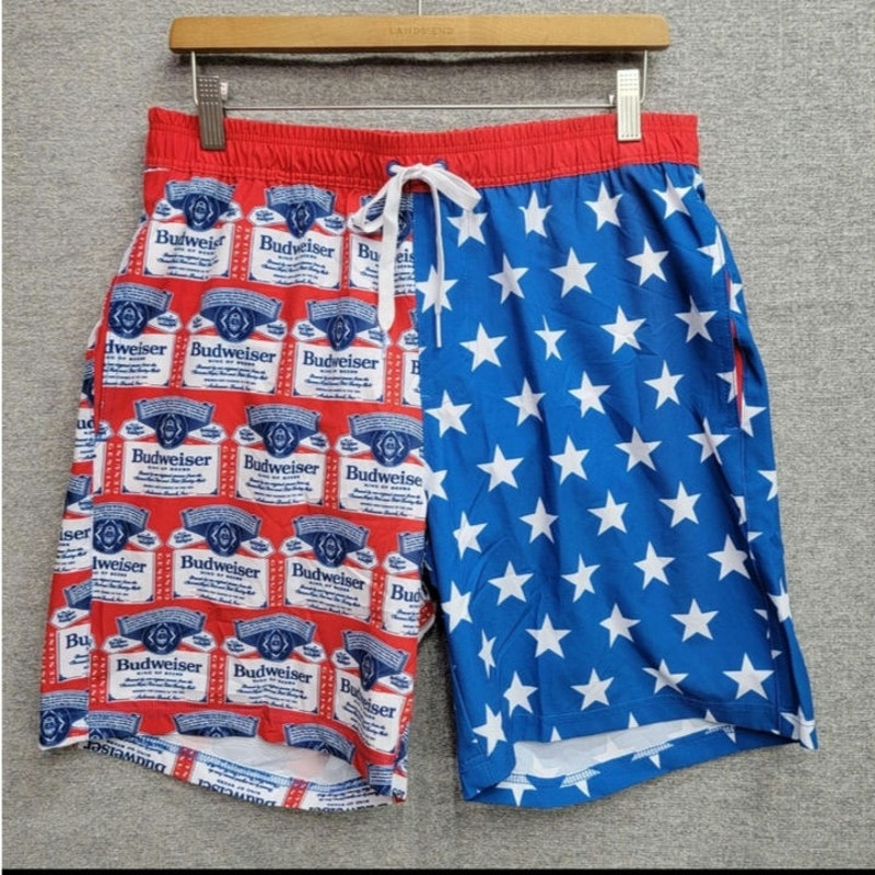 TIPSY ELVES SWIM TRUNKS BUDWEISER PRINT, SIZE XL
