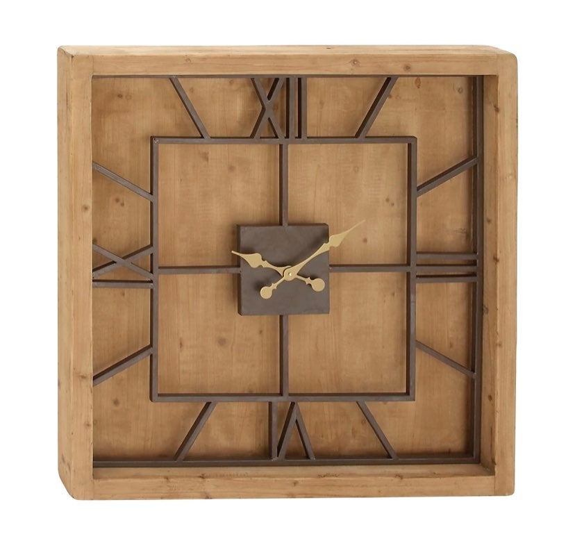 wood clock