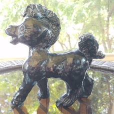 Kitsch Redware Pottery Horse Pony Sculpture Black Metallic Glaze Shawnee Rempel