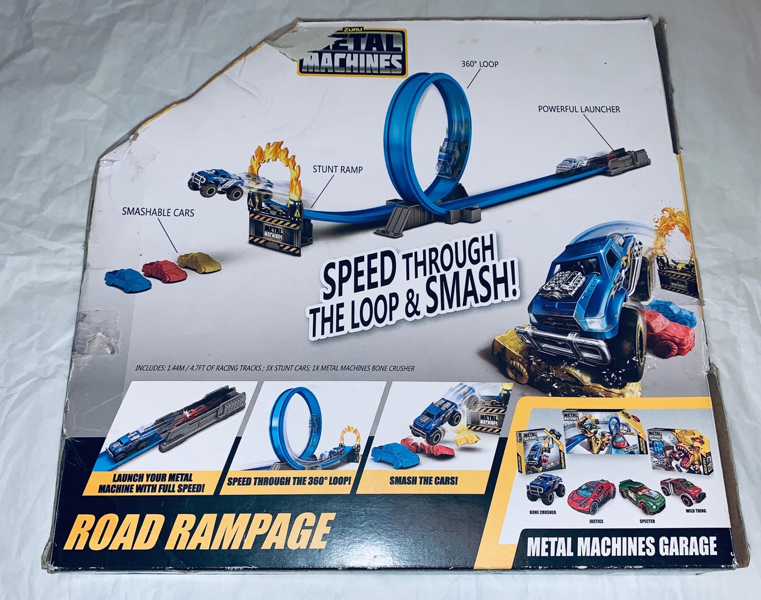 metal machines ROAD RAMPAGE race track set