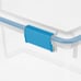 Sterilite 54 Qt. Gasket Box Plastic, Blue Aquarium, Set of 4