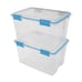 Sterilite 54 Qt. Gasket Box Plastic, Blue Aquarium, Set of 4