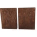 Unique Vintage Mid Century Hand Carved Wooden ADAM & EVE Before & After BOOKENDS